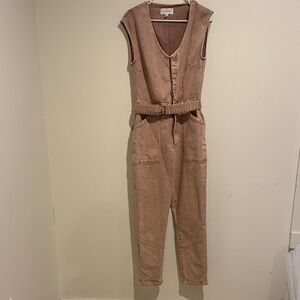 Dear John Sleeveless Tan Jumpsuit